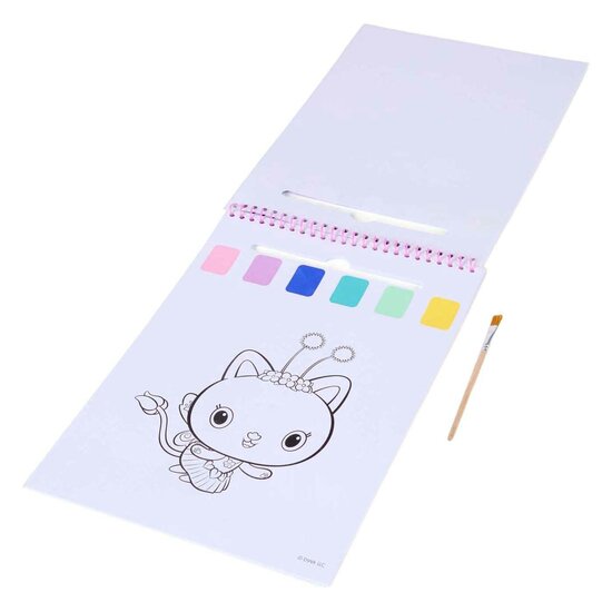 Gabby&#039;s Dollhouse Water Verfset Boek - incl Kwast