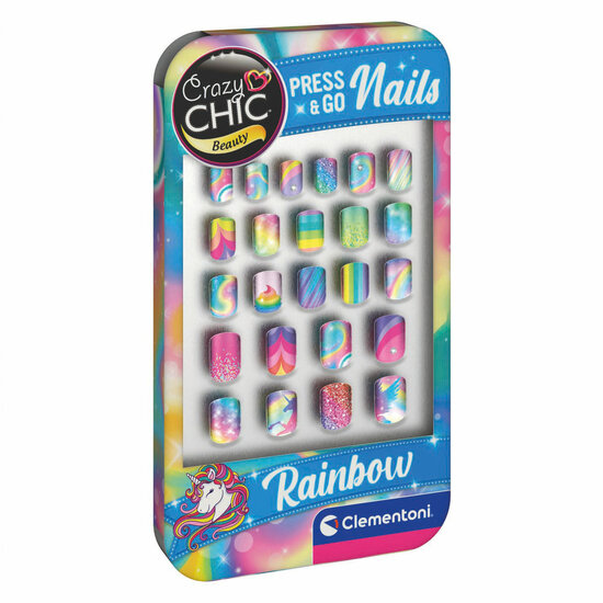 Clementoni Crazy Chic Press &amp; Go Nagels - Regenboog