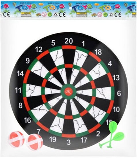 Dartbord Klittenband met 3 Pijltjes