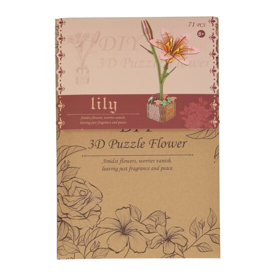 Houten 3D Bouwpakket Lelie - 71dlg.