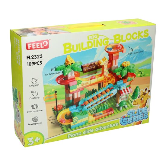 Bouwblokken Muzikale Ballenbaan Jungle - 109dlg.