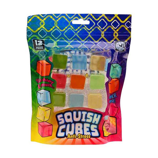 Anti Stress Squeeze Kubussen, 12st.