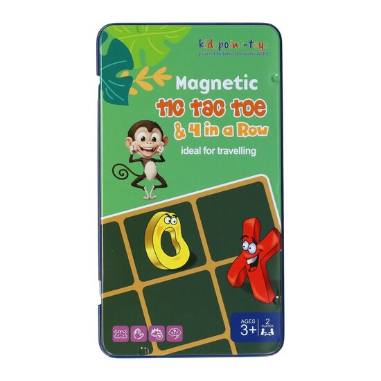 Magnetische Reisspel in Blik Tic, Tac, Toe &amp; 4 op een Rij