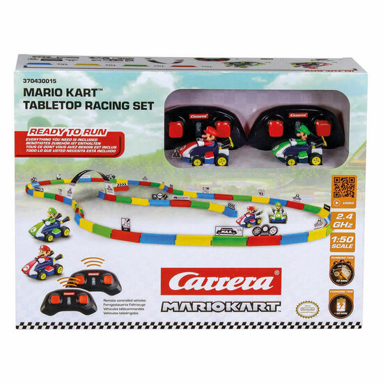Carrera RC 2,4GHz Mario Kart Tabletop Racing Set - Mario &amp; Luigi 1:43