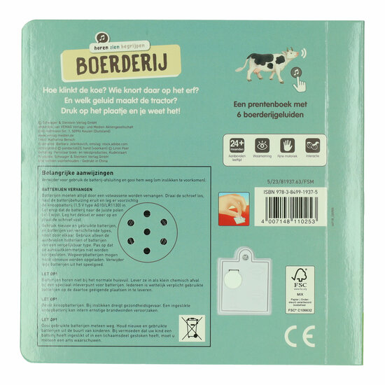 Bijzondere Geluidenboek Boerderij - 6 Geluiden