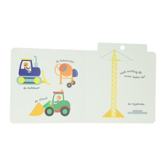 Kartonnen Schuifboekje - Spelen en leren Bouwplaats