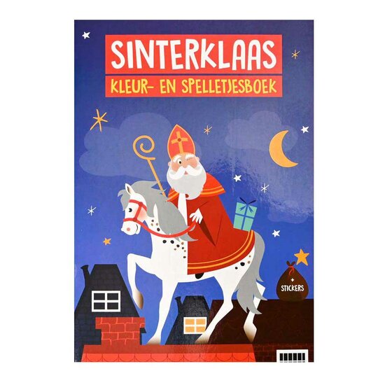 Kleur- en Spelletjesboek A4 Sinterklaas