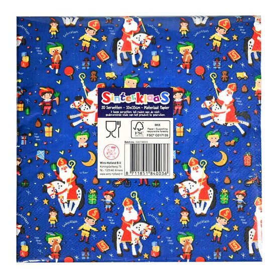 Servetten Sinterklaasfeest - 20st.