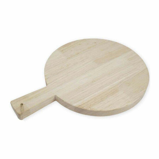 Houten Snijplank Rond met Handvat, 34cm