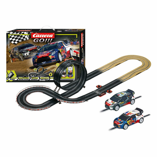 Carrera GO!!! Super Rally - Racebaan met 2 Auto&#039;s - 1:43