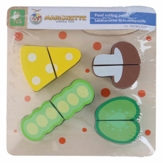 Houten Snijpuzzel Vlees &amp; Vis - 9dlg.