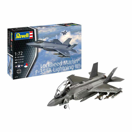 Revell Modelbouwpakket - Lockheed Martin F35 A Lightning II 1:72 - 143dlg.