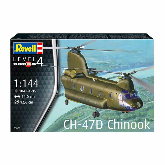 Revell Modelbouwpakket - CH-47D Chinook 1:144 - 104dlg.