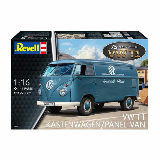 Revell Modelbouwpakket - VW T1 panel van - 75 Years VW T1 1:16 - 144dlg.
