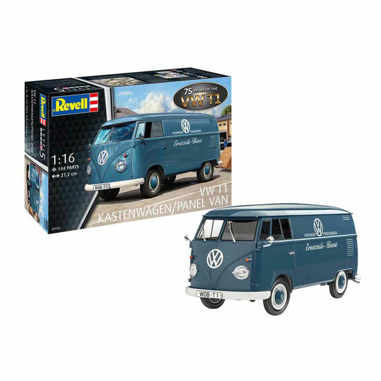 Revell Modelbouwpakket - VW T1 panel van - 75 Years VW T1 1:16 - 144dlg.