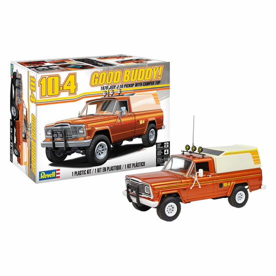 Revell Modelbouwpakket  - 1979 Jeep J-10 Pickup with camper top 1:24 -