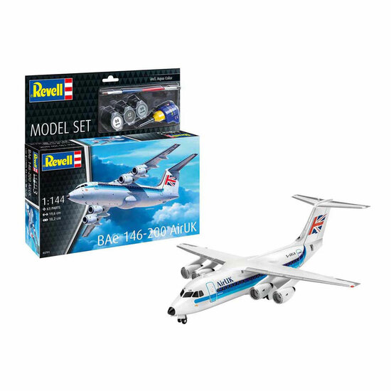Revell Modelbouwpakket - BAe 146-200 AirUK 1:144 - 63dlg.