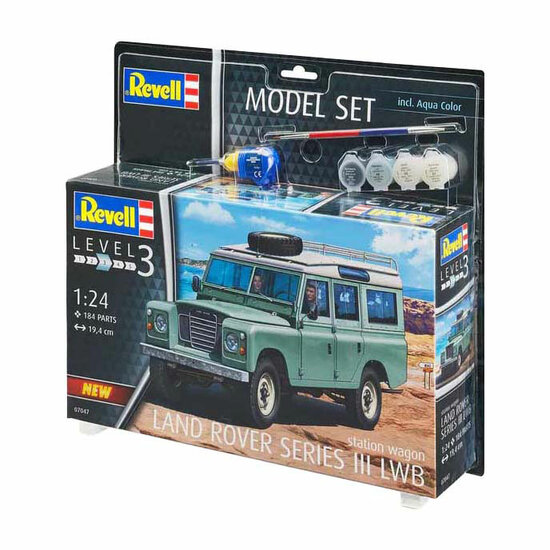 Revell Modelbouwpakket - Land Rover Series III LWB (S. Wagon) 1:24 - 184dlg.