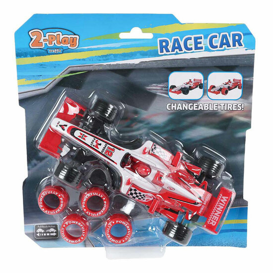 2-Play Formule Raceauto met Extra Banden Pull Back