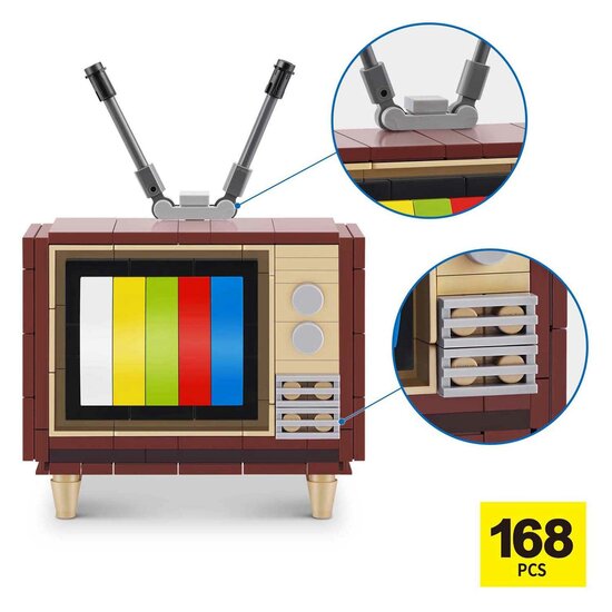 ZURU Max Premium Retro TV Bouwset in Verrassingsbal - 168dlg.