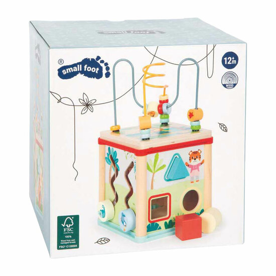 Small Foot - Houten Motoriekkubus FSC Jungle Friends