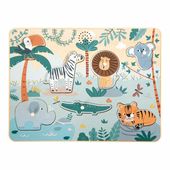 Small Foot - Houten Dierengeluiden Puzzel Safari