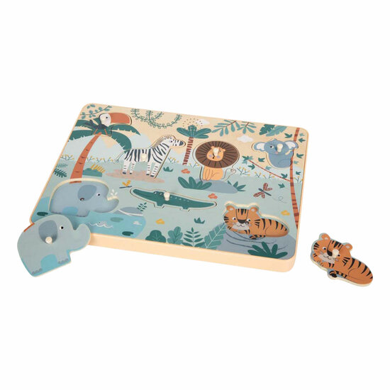 Small Foot - Houten Dierengeluiden Puzzel Safari