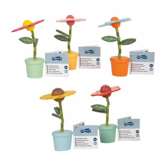 Small Foot - Houten Dansende Bloemenfiguren - 10st.