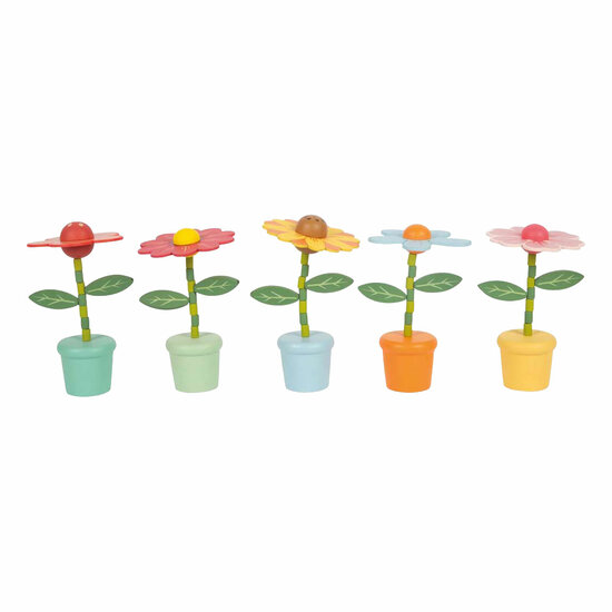 Small Foot - Houten Dansende Bloemenfiguren - 10st.