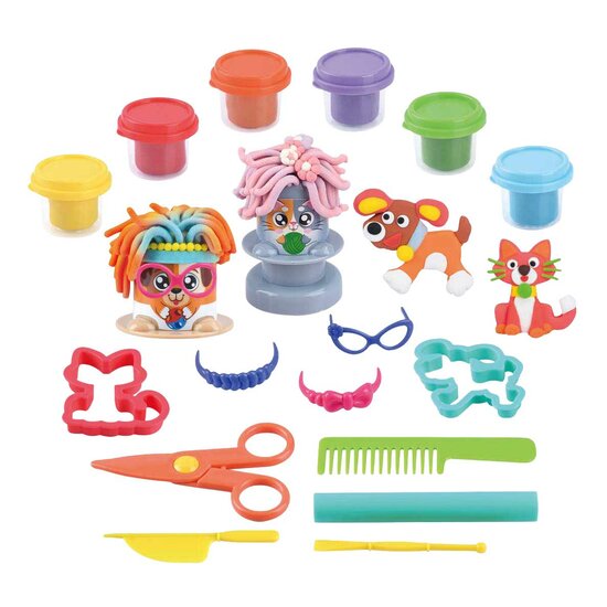 Playgo Junior Huisdier Trimmer Kleiset - 6 Kleipotjes