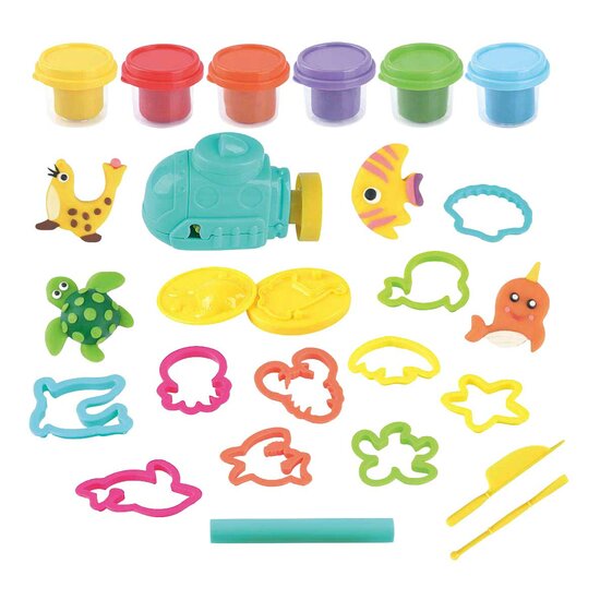 Playgo Diep in de Zee Kleiset - 6 Kleipotjes