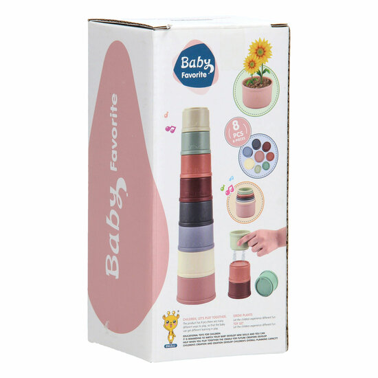 Stapelbekers Pastel, 8dlg.