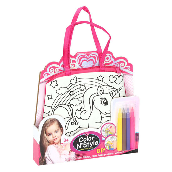 Kleur je eigen Eenhoorntasje