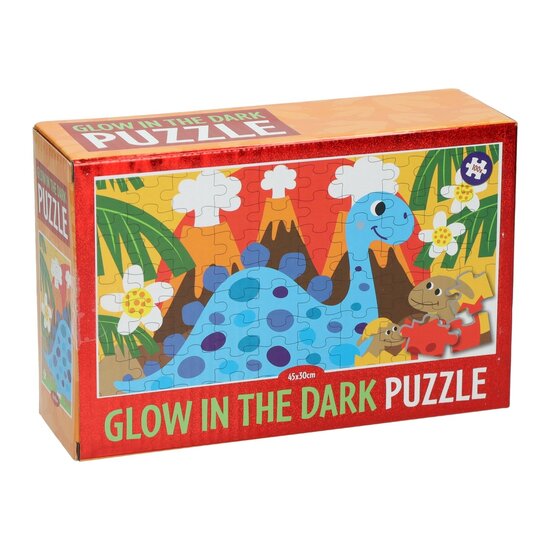 Glow in the Dark Puzzel Dino, 100st.