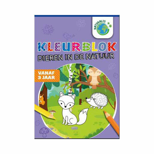 Kleurblok Dieren in de Natuur - Vanaf 3 Jaar