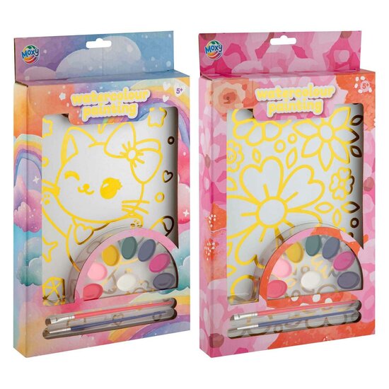 Waterverf Schilder Set - Inclusief 2 Kwasten