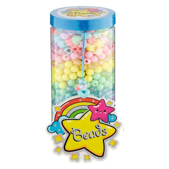 Regenboogkleurige Kralen in Pot