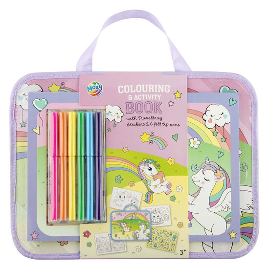 Reistray incl. Kleur- &amp; Activiteitenboek - Eenhoorn