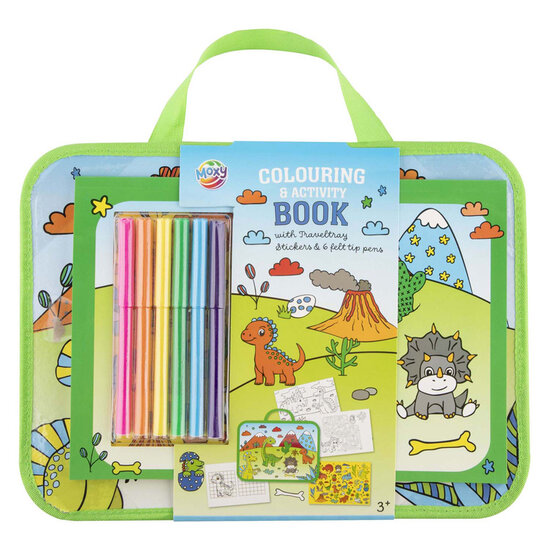Reistray incl. Kleur- &amp; Activiteitenboek - Dinosaurus