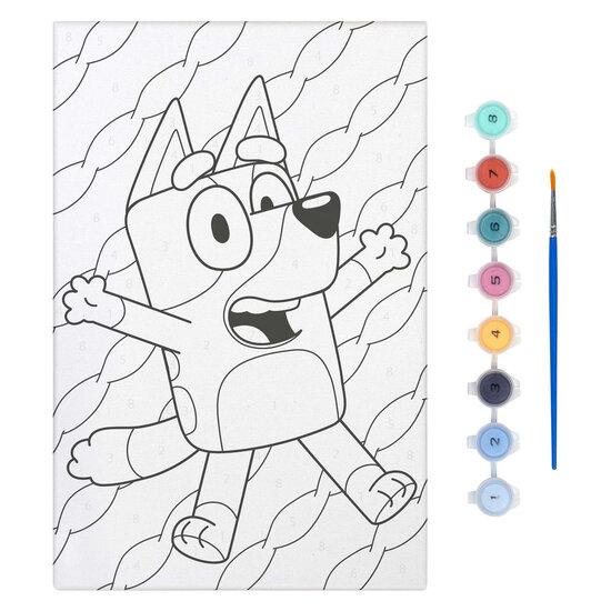 Bluey Schilderen op Nummer Canvas - 29,7 x 19,5 cm