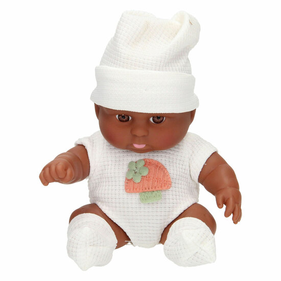 Babypopje met Wafelpakje en Muts