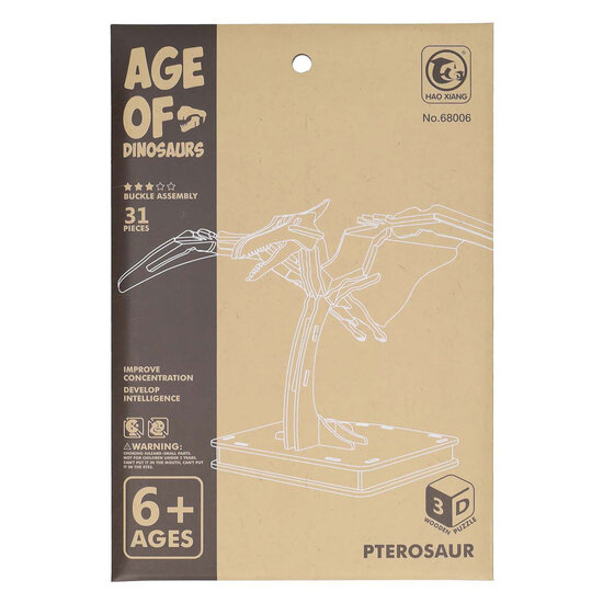 Houten Bouwpakket Dino 3D Pterosauri&euml;r