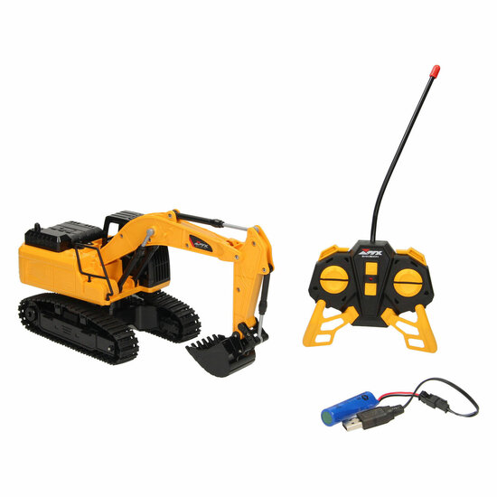 RC Bestuurbare Graafmachine met Rupsbanden 1:24