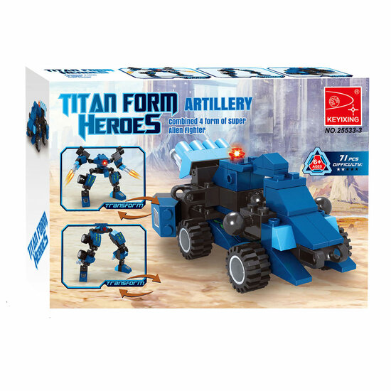 Bouwset Titan Transformeer Blauw - 71dlg.