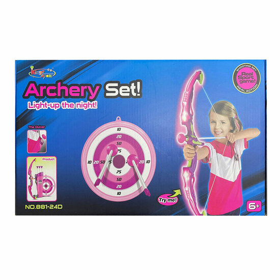 Pijl- en Boogset met Licht Roze