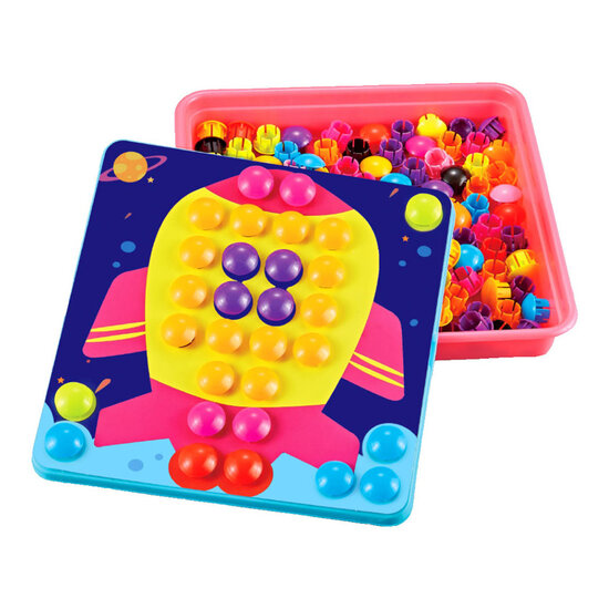 Kleurenbuttons met Opbergbox, 55dlg.