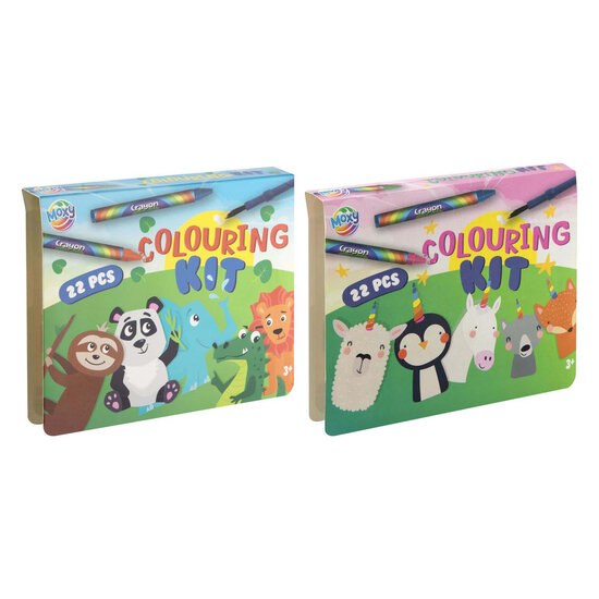 Klein Kleur- en Verfkoffertje, 22dlg.