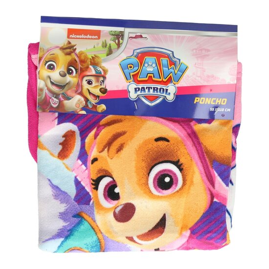 Handdoek Poncho Paw Patrol Roze 55x110cm