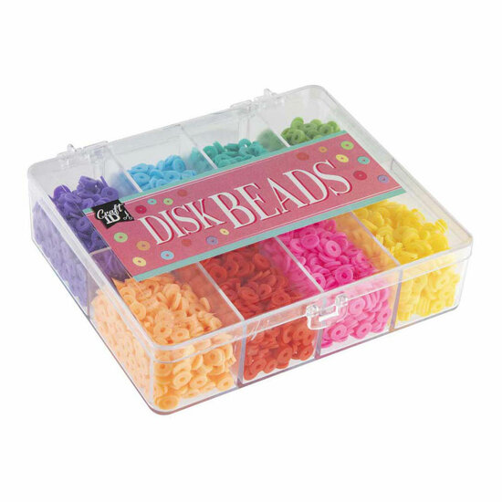 Schijfkralen in Opbergbox - 8 Kleuren
