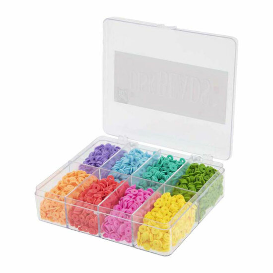 Schijfkralen in Opbergbox - 8 Kleuren